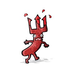 devil fork cartoon character N3