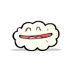 grinning cloud cartoon