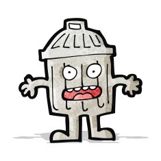 Cartoon Garbage Can N4
