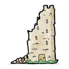 cartoon old castle tower N2