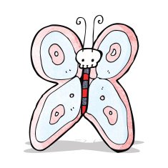 Cartoon Butterfly N14