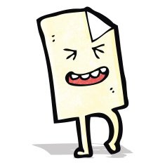 cartoon paper letter character N4