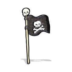 cartoon pirate flag N6