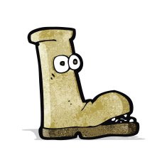 cartoon old boot