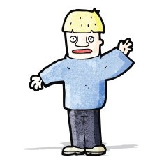 cartoon waving man N4