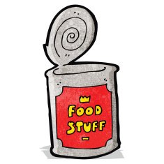 cartoon can of food