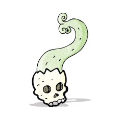 cartoon haunted skull N4