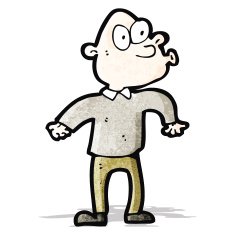cartoon curious man N3