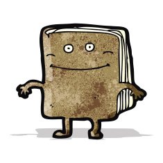 old book cartoon character