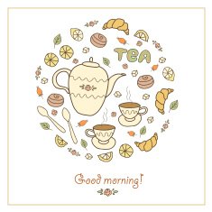 Tea coffee and sweets