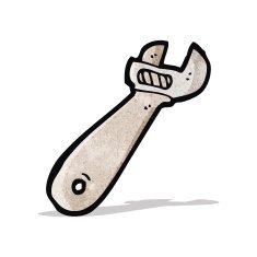cartoon adjustable spanner N2