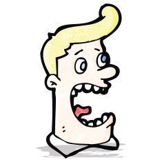cartoon shocked man N11