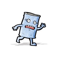 cartoon soda can character