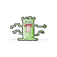 cartoon funny monster N2