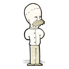 cartoon scientist man
