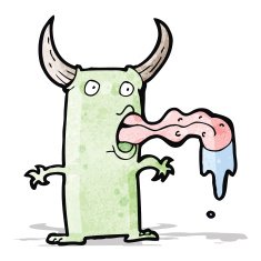 cartoon gross little monster
