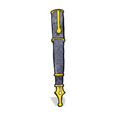 fountain pen cartoon character