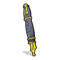fountain pen cartoon character N2