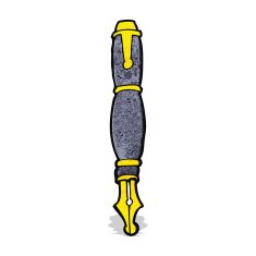 fountain pen cartoon character N3
