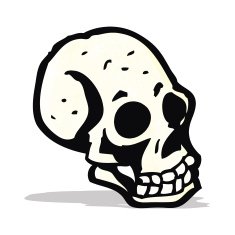 cartoon spooky skull N3