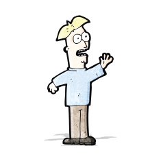 cartoon waving man N5