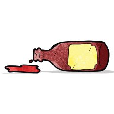 cartoon wine bottle N4