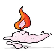 cartoon pink candle
