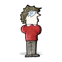 cartoon man with lighting bolt make up N2