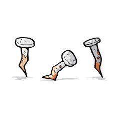 cartoon rusty nails