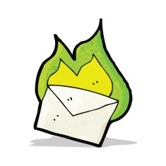 cartoon flaming letter N3