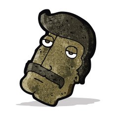 cartoon manly mustache face