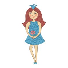 Funny beautiful princess in childish style N2
