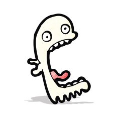 cartoon screaming ghost