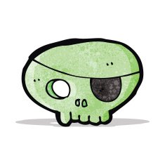 cartoon spooky pirate skull N5