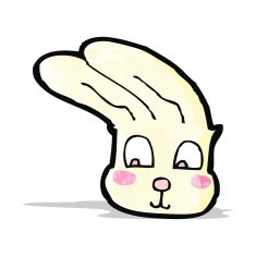 cartoon rabbit face