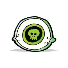 spooky mystic eye cartoon N4