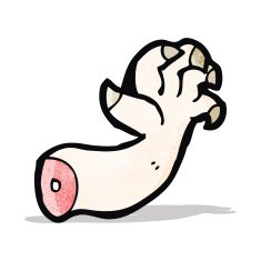cartoon monster arm