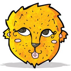Cartoon Lion Face N17