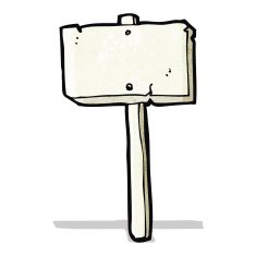 Cartoon Sign Post N5