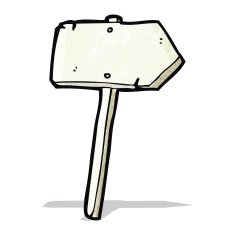 Cartoon Sign Post N6