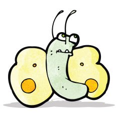 funny cartoon butterfly N3
