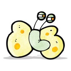 funny cartoon butterfly N6