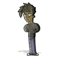 cartoon jaded teenager