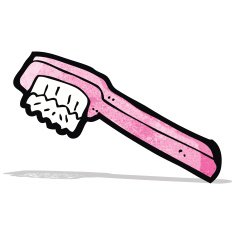 cartoon tooth brush