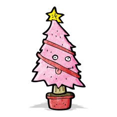 cartoon pink tree N3