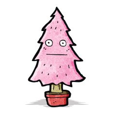 cartoon pink tree N4