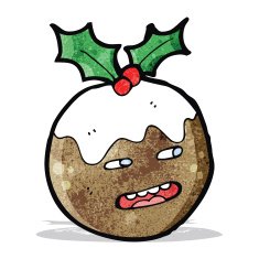 christmas pudding cartoon character N4