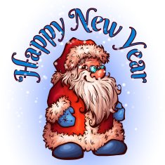 Vector sketch of Santa Claus Christmas illustration N4