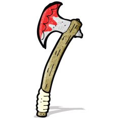 cartoon bloody axe N2