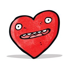 crazy heart cartoon character N4